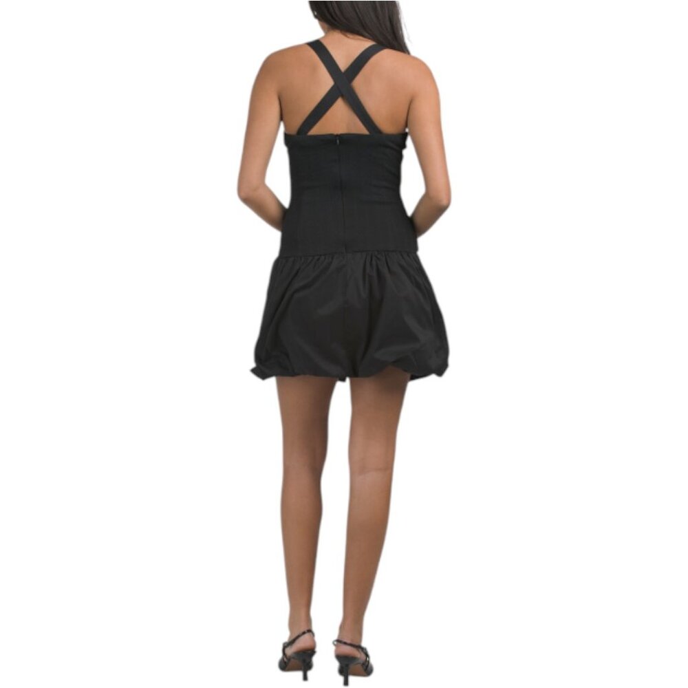 AVEC LES FILLES Drop Waist Bubble Mini Dress - Picture 2 of 6